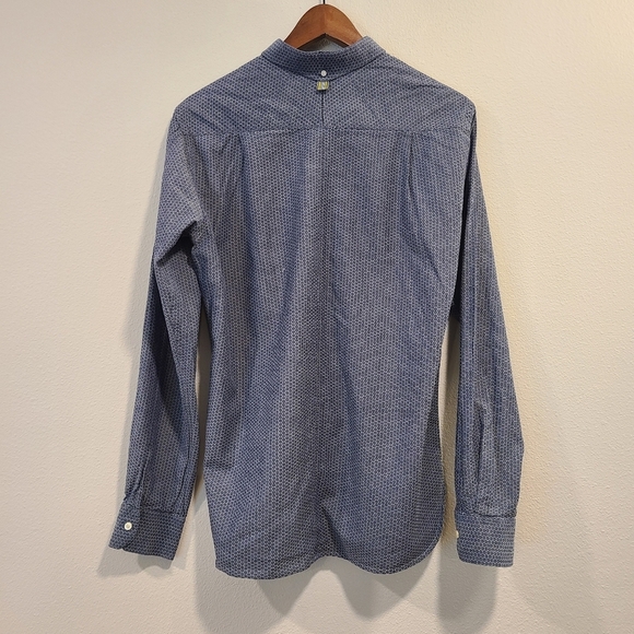 Kardo Blue Long Sleeve Button Down Shirt - Picture 5 of 6